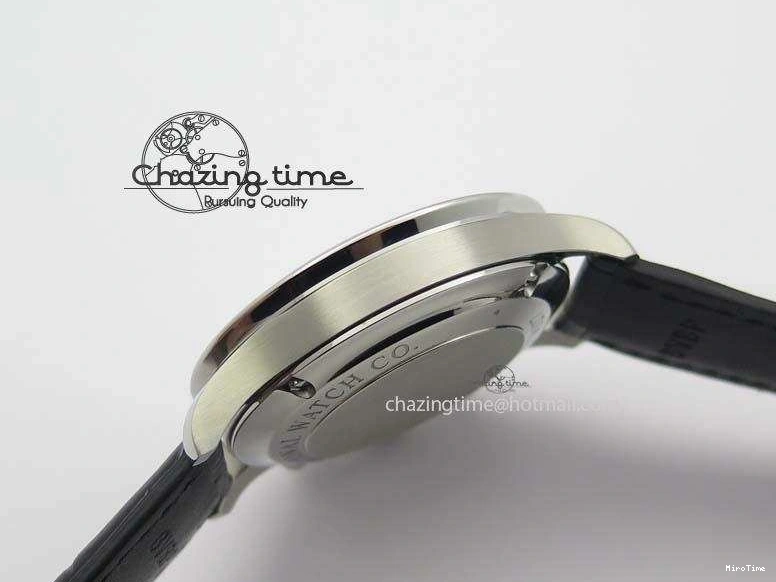 MIROTIME 0512 Modern Portuguese IW371404 ZF V3 1:1 Best Edition SS Black Dial On Black Leather Strap A 7267